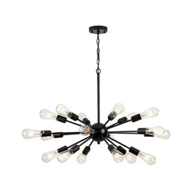 Candelabru Vintage Jackson 18XE27 Negru