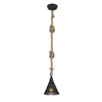 Pendul Vintage funie 1XE27 Negru