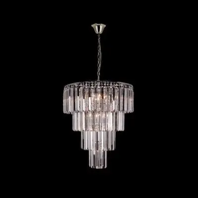 Lustra Candelabru Cristal Blessy 10XE14 Crom