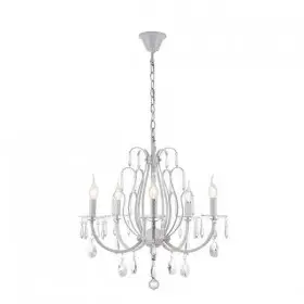 Candelabru Laura 5XE14 Alb spre Auriu