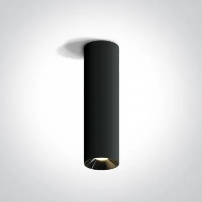 Spot LED aplicat pe tavan Cilindric Negru 24W 3000K h26.6cm