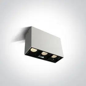 Spot LED Aplicat pe tavan Alb cu Negru CRI90 3x7W 3000K