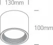 Spot LED Negru Aplicat pe  Tavan 15W 3000K