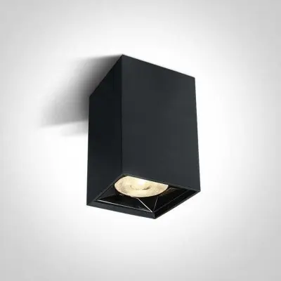 Spot LED Aplicat pe tavan Negru cu CRI90 6W 3000K
