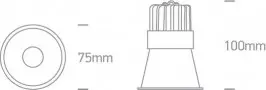 Spot LED Incastrat Negru 10W 3000K IP20