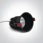 Spot LED Incastrat 12W negru LED BRIDGELUX