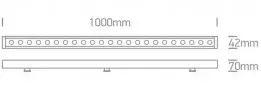Proiector arhitectural RGB 100cm pentru fatade 24W LED OSRAM