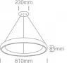Lustra LED 50W Lumina Calda D610mm