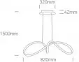 Lustra LED Moderna Gold 36W D820mm LED Epistar