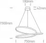 Lustra LED Living Moderna Gold 40W D750mm