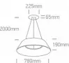 Lustra LED Moderna 80W D780mm LED Epistar