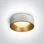 Plafoniera LED Alb cu Gold 30W Lumina Calda