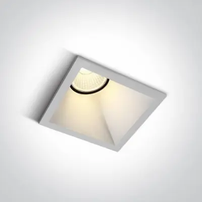 Spot LED Incastrat Patrat 8W alb cu reflector asimetric LED CREE