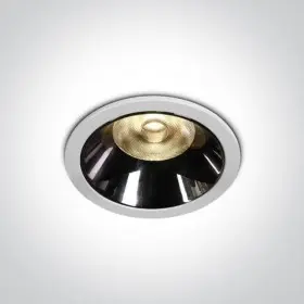 Spot LED Incastrat 12W 3000K alb cu reflector negru lucios