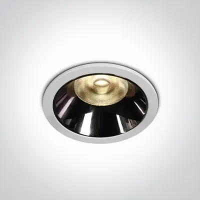 Spot LED Incastrat 12W 3000K alb cu reflector negru lucios