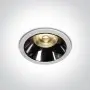 Spot LED Incastrat 12W 3000K alb cu reflector negru lucios