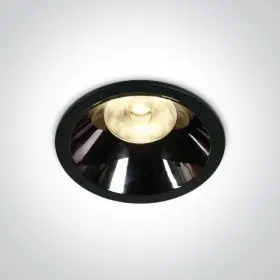 Spot LED Incastrat 18W 3000K negru cu reflector lucios