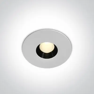 Spot LED Incastrat Alb cu negru 8W CRI90 IP54 de exterior