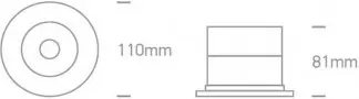 Spot LED exterior incastrat in tavan Negru 6W 3000K IK08