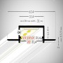 Profil LED Rigips 3 metri aluminiu anodizat