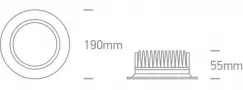 Spot incastrat 20W UGR19 baie sau exterior cct