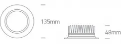 Spot incastrat baie sau exterior 13W UGR19 CCT