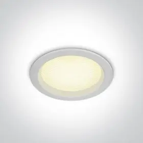 Spot LED incastrat 10W cu UGR19 pentru baie sau exterior rotund alb