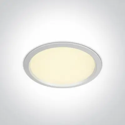 Spot LED incastrat 24W cu UGR19 pentru baie sau exterior rotund alb
