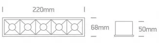 Spot LED Liniar Incastrat Alb 20W CRI90 3000K