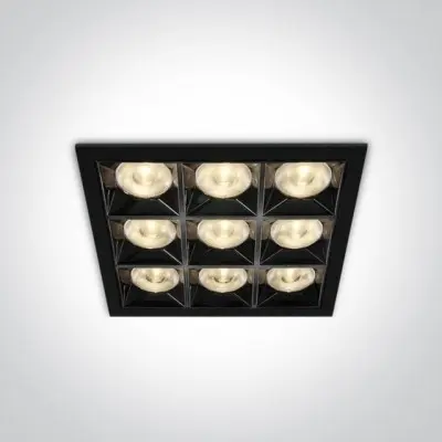 Spot LED Incastrat Comercial Negru 36W CRI90 3000K