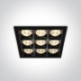 Spot LED Incastrat Comercial Negru 36W CRI90 3000K