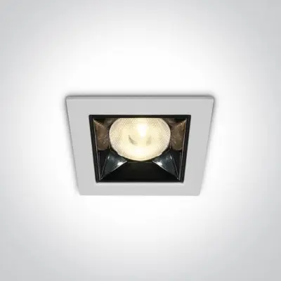 Spot LED Incastrat Patrat Alb 6W CRI90 3000K