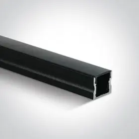 Profil Banda LED Negru Aplicat cu dispersor fumuriu 2m h15mm
