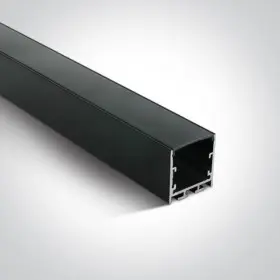 Profil Negru pentru corp de iluminat liniar suspendat cu banda led