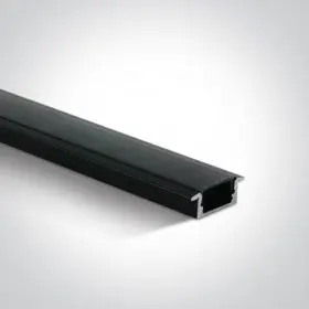 Profil Incastrat Negru Banda LED cu dispersor fumuriu h9mm
