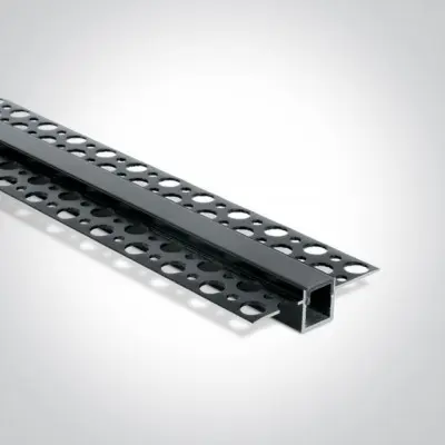 Profil LED Rigips Negru Incastrat in tavan 13mm 2 metri