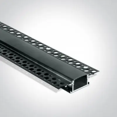 Profil LED Rigips Negru Incastrat in tavan 24mm 2 metri