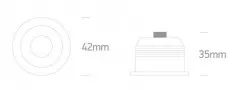 Mini Spot LED Incastrat In Tavan Dimabil 2W 3000K CRI90