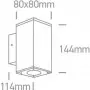 Aplica LED 2x6W IP54 de exterior Alb, Negru, Gri si Antracit