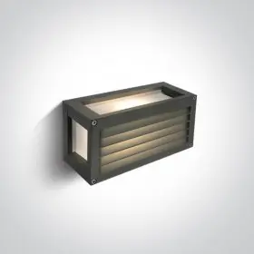 Aplica LED 7W IP54 de exterior cu grilaj si sticla mata