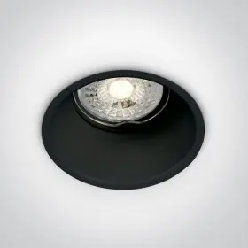 Spot incastrat in tavan cu rama ingusta si dulie GU10 Negru