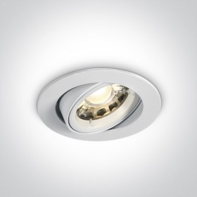 Spot incastrat orientabil cu GU10 rotund