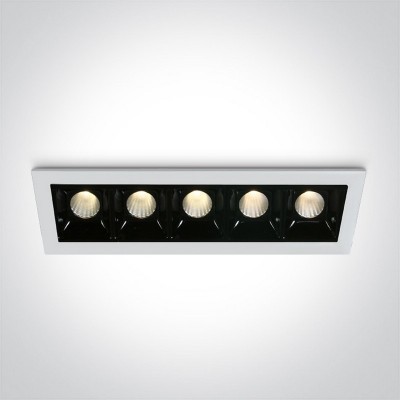 Spot LED incastrat fix COB alb sau negru 10x2W
