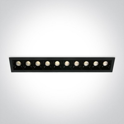Spot LED incastrat liniar COB alb sau negru 10x2W 218mm