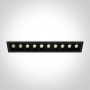 Spot LED incastrat liniar COB alb sau negru 10x2W 218mm