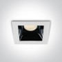 Spot LED incastrat fixe COB albe reflector negru