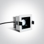 Spot LED incastrat fixe COB albe reflector negru