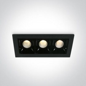 Spot LED incastrat fix COB alb sau negru triplu
