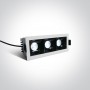 Spot LED incastrat fixe COB albe reflector negru triple
