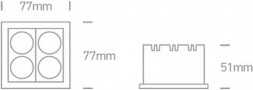 Spot LED incastrat fix SMD alb sau negru